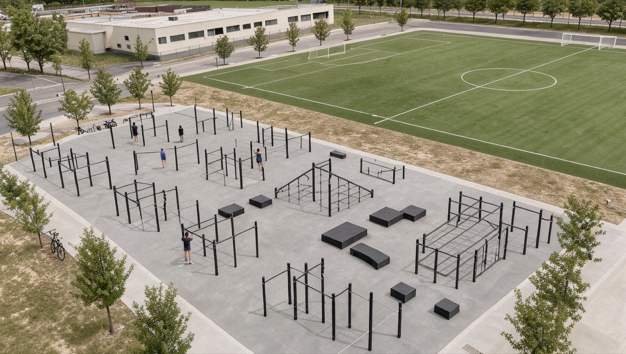 Plac do street workout sprzęt